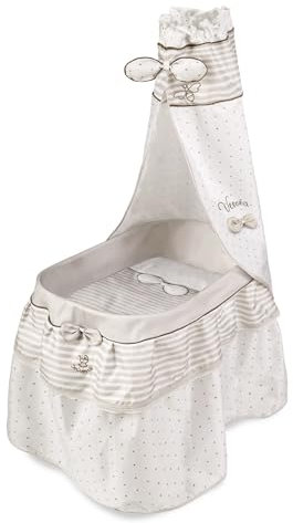 DE CUEVAS TOYS 51078 Stubenwagen, Weiß und Beige