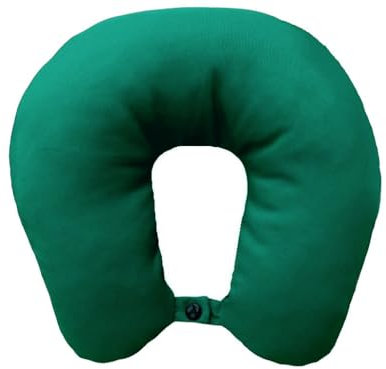 Lemos Home Nackenkissen mit Mikrofaserfüllung, Nackenhörnchen, bequemes Reisekissen für Flugzeug, Auto, Büro, ideal für Camping, Urlaub und Reise Gadgets (Mintgrün)