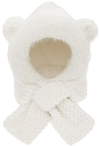 Fuzzy-Mütze, Bärenohren-Mütze, Niedliche Wintermütze, Bärenschal, warme Tiermütze, Bärenkapuze, Bärenkostüm für Familie, Freunde, Kinder, Frauen, junge Menschen, ältere Menschen, alle Altersgruppen