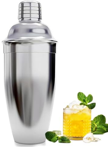 BOBOZHONG Cocktail Shaker in Acciaio Inox 750ml - Shaker per Cocktail con Filtro Integrato, Miscelatore da Bar per Margherite e Drink - Set Shaker per Bar Domestico, Matrimoni e Compleanni