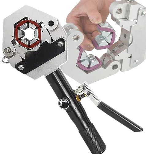 DRYIC Máquina de engaste Manual, engastadora de mangueras hidráulicas, Herramienta de engaste de Aire Acondicionado, para Accesorios de Manguera con púas y Cuentas, (7842)
