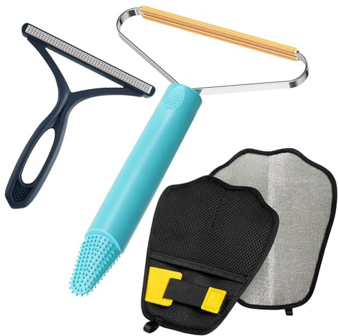 3-Pack Pet Hair Remover Carpet Rake, Dog Cat Hair Remover, Carpet Scraper
