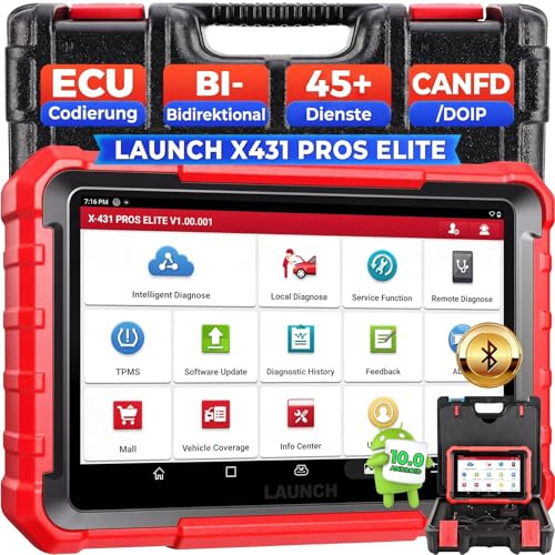 LAUNCH X431 Pros Elite OBD2 Diagnosegerät Auto, 45+ Servicefunktionen