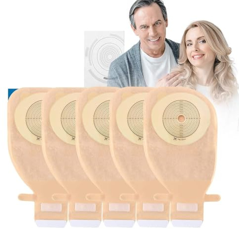 SPANCARE PHARMACEUTICALS Sacchetti per stomia opachi da 75 mm (confezione da 10) con grembiule da bagno