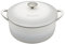 Denby - Natural Canvas White Cast Iron Casserole Dish - Dutch Oven, Oven Safe Pot, Enamelled - 24cm, 4.05L Capacity - Round