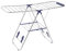 SONGMICS Séchoir à Linge, Étendoir à Bras Wings sur Pieds, Pliable, Réglable, pour Intérieur et Extérieur, Sèche-Linge, Porte-vêtements, Tubes en Acier Inoxydable, Argent LLR502 147 x 128 x 56 cm
