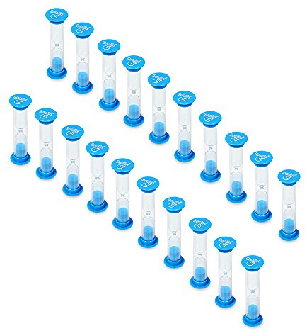 Dsmile 2 Minute Sand Timer Plastic Hourglass for Games Classroom Home Office Kitchen Brush Teeth Use, Set of 20