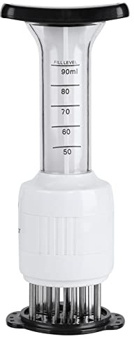 Meat Marinade Tenderizer, Needle Injector Syringe for Steaks Pork Beef Chicken Turkey Kitchen Cooking Tool 304 Stainless Steel Needles Tenderizing Marinade Infusion BBQ Grilling Food Preparation