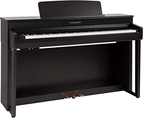 Steinmayer DP-361 RW Digitalpiano - 88 Tasten mit Hammermechanik - Ebony/Ivory Touch - 2 Kopfhöreranschlüsse - 3 Pedale - Aufnahmefunktion - Bluetooth Audio/MIDI - dunkles Rosenholz