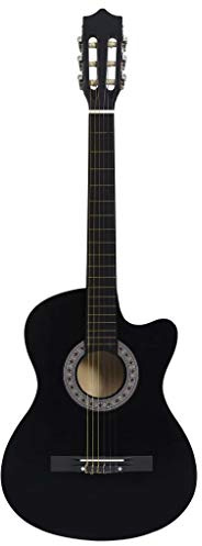 Tidyard Akustisk Western Gitarr med 6 strängar 38 i trä Skär Ljus/Svart/Blå