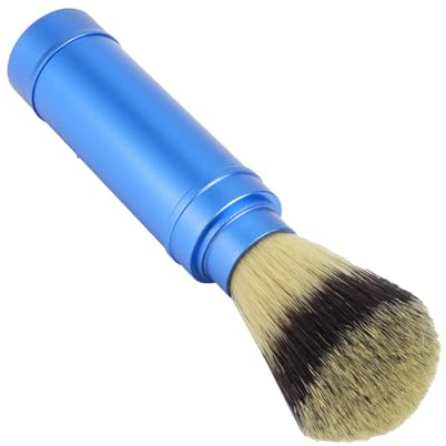 Walfront Men Portable Travel Foaming Shaving Brush, Grooming Tool for Wet Shaving, Bathroom Supplies for Daily Use