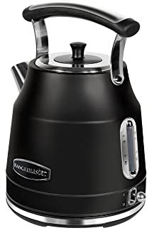Rangemaster RMCLDK201BK Black Cordless Electric 1.7L 3kW Classic Kettle with Quick & Quiet Boil, Boil Dry Protection & 2 Year Guarantee