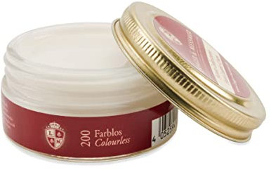 Langer & Messmer feinste Ledercreme zur Glattlederpflege - hochwertige Schuhcreme für die Schuhpflege 50ml | Für alle Glattlederschuhe geeignet | Farblos