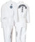 ITF Taekwondo Uniform Kinder Erwachsene Gestreifter Stoff Karate Gi Judo Anzug für Wettkampf und Training,White-140