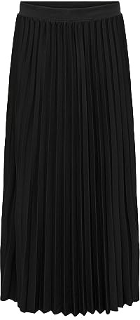 ONLY ONLMELISA Plisse Skirt Jrs, Plisseerock Donna, Schwarz,