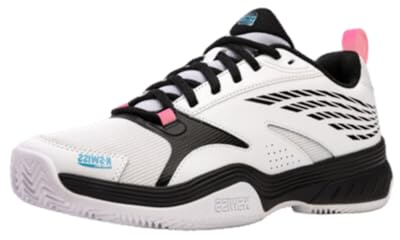 K-Swiss Performance Speedex Padel Tennis Shoe, vit/svart/akvarius, 39,5 EU, Vit svart akvarium, 39.5 EU