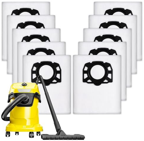KEEPOW 10 bolsas para aspiradora Kärcher WD2 Plus/WD3/KWD1/KWD2/KWD3/WD3.200 - WD3.800 M/SE4001/SE4002