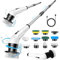 CALISTOUK Cepillo Eléctrico Limpieza Hogar, 10 en 1 Cepillo de Limpieza Electrico con 10 Cepillo 3 Velocidades Ajustables Reemplazables Limpiador Electrico Giratorio para Baño Cocina Coche