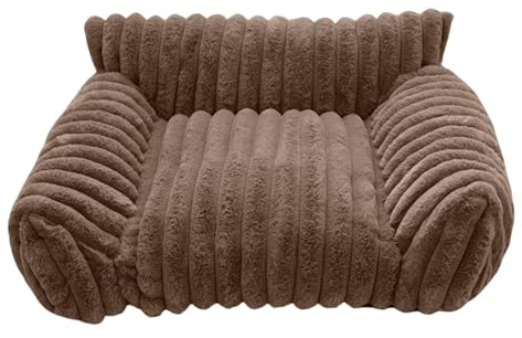 Qkbuza Canapé-lit orthopédique pour chat - 50 x 40 x 20 cm - Moelleux et lavable - Avec dessous antidérapant - Pour chiens et chats de petite et moyenne taille
