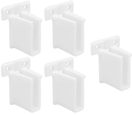 Garosa Support d'extrémité d'étagère en Fil Métallique, 10 Jeux de Supports Robustes en ABS pour Armoires, Placards et Unités Murales, Supporte 10 Livres avec 20 Vis et Tubes 'expansion