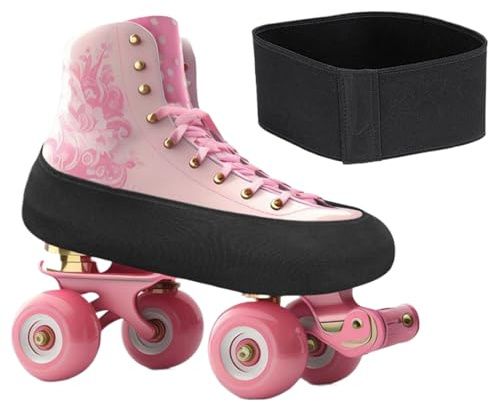 1 Copri pattini a rotelle - Copri scarponi da skate, Protezioni elastiche impermeabili per pattini a rotelle, Fasce di protezione per lame da pattinaggio, Coprii pattinii durevoli, Fasce protettive