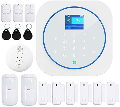 G12 Tuya WiFi gsm Sistema de Alarma inalámbrica Protección de Seguridad Control de Aplicaciones Smarthome Kit de Alarma de Seguridad(F)