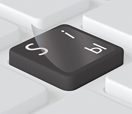 Keystickers® | 14x14mm - Superiore | Adesivi ucraini per tastiere PC/Laptop e Notebook, pellicola opaca trasparente | Colore: BIANCO | украинские наклейки на клавиатуру | Ukrainian Keyboard Stickers