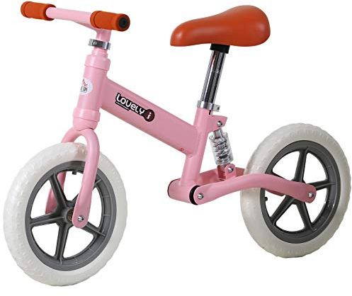 HOMCOM 12 Kids Balance Bike No Pedal Bicycle EVA Tyre 2-5 Years Pink