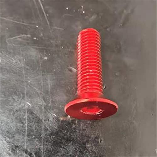 BONUMS x M8 * 16/20/25/30, eloxiert, bunt, Aluminium, Flacher Innensechskant, Senkkopfschraube, M8, 5 x 25 mm, rot