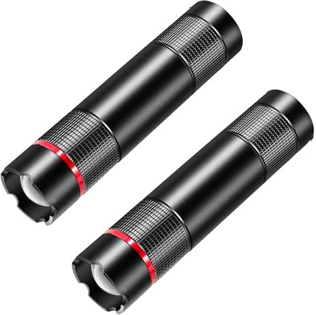 Taschenlampe LED Aufladbar, Zoombare Klein Taschenlampen Kinder, Mini Flashlight Wasserdicht Handlampe für Camping Wandern Outdoor Notfäll, Gadgets Geschenke für Männer ihn