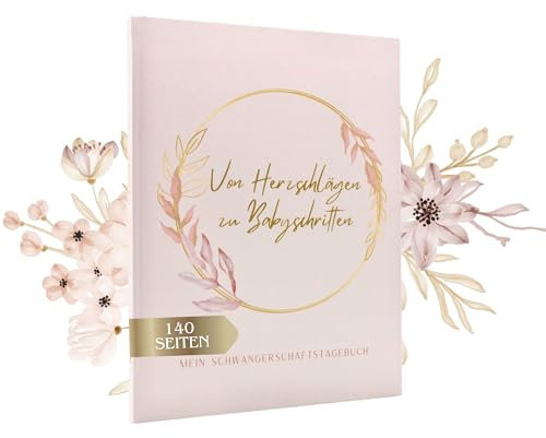 KOALAKIND® Schwangerschaftstagebuch Von Herzschlägen zu Babyschritten I Schwangerschaftsjournal bis Ende des 1. Lebensjahres I Tagebuch zum Eintragen I Geschenkidee für Schwangere