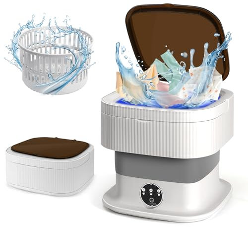 LAMA Mini Waschmaschine mit Schleuder, Portable Mobile Waschmaschine Kleine Waschmaschine Camping Waschmaschine Mini Washing Machine Faltbare Waschmaschine für Babykleidung Unterwäsche Reise