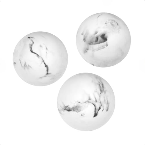 Creative Scents Sfere decorative per ciotole, effetto marmo bianco, 7 cm, set di 3 sfere decorative per tavolino da caffè, centrotavola, tavolo da pranzo, soggiorno, riempitivi per ciotole moderne per