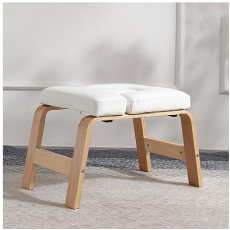 Yoga Headstand Stool,Yoga Inversion Trainer,Indoor Fitness Bench,for Shoulder Stand and Balance Core Strength Training(White)