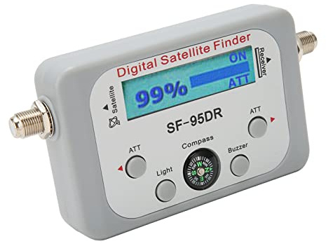 Buscador de satélites digital 950 2150 MHz con medidor de función de zumbador ATT y brújula para sistemas DirecTV