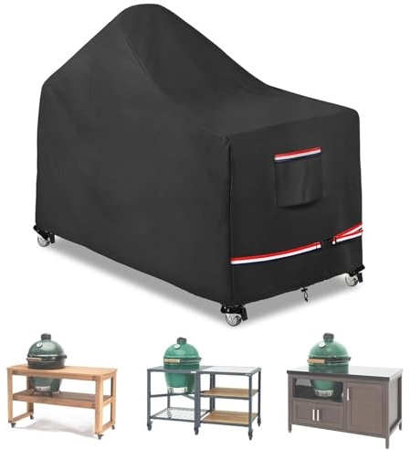 Grillöverdrag - skydd för alla årstider, grillbordsöverdrag - för användning i trädgård, uteplats, bakgård, camping, picknick, regnsäsong, vinter, sommar och