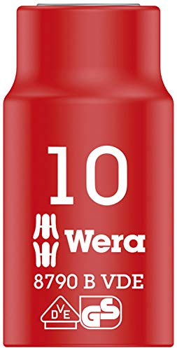 WERA 05004954001 8790 B VDE Zyklop 3/8 Socket, Insulated, 10 x 46 mm