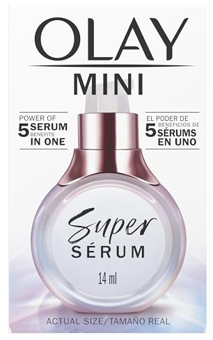 OLAY Super Serum Mini Serum for Glass Skin [Vitamin C & Niacinamide] 14ml | With Vitamin C, Niacinamide, Collagen Peptide. Skincare for anti-ageing & brightening