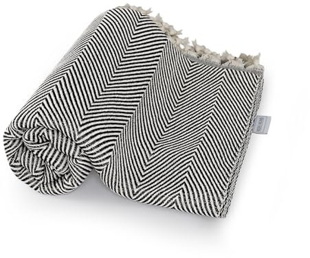 Meri-Home Tagesdecke 150 x 200 cm Kuscheldecke Sofa Überwurfdecke, Bett Überwurf Decke Tagesdecken Sofadecke Leichte Couch Wohndecke (150 x 200 Schwarz)