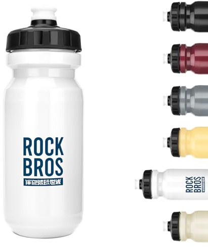 ROCKBROS Botella Agua 600 ml Botella de Agua sin BPA para Beber Deporte Bicicleta Botella Deportiva a Prueba de Fugas Ciclismo Botella de Agua para Bicicleta Camping Gimnasio Senderismo