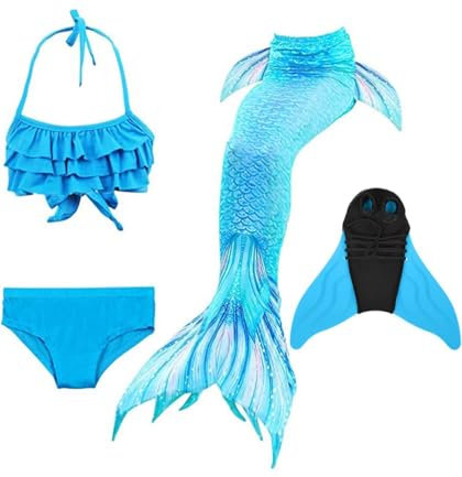 Pyjacos Fisch Tail Mädchen Fisch zum Monoflosse mit Bikini Cosplay，DH53-140