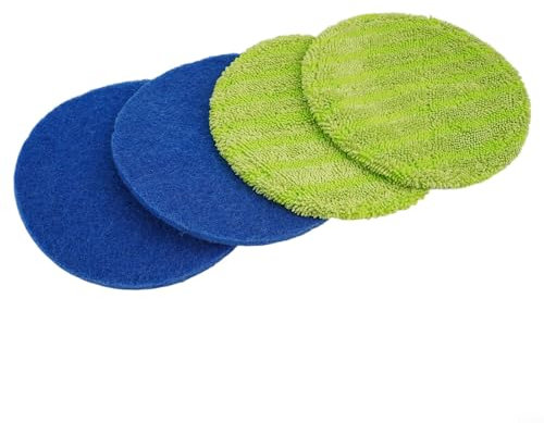 Limpiador eléctrico inalámbrico para suelos con 4 almohadillas reutilizables para limpieza eficiente de madera, azulejos y mármol