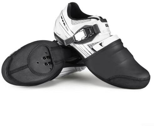 Eawfgtuw Copriscarpe da ciclismo per la stagione fredda, impermeabili, antivento, per la punta della bicicletta, con materiale PU+nylon di lunga durata, design a mezzo palmo (XS-S)