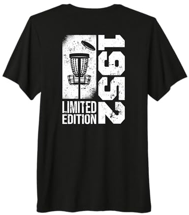 DiscGolf Disc-Golf-Joueur Anniversaire né en 1952 Disc-Golf T-Shirt Haut de Gamme