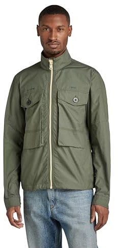 G-STAR RAW Herren Long Pocket Track Overshirt, Grün (lt hunter D21947-A790-8165), S