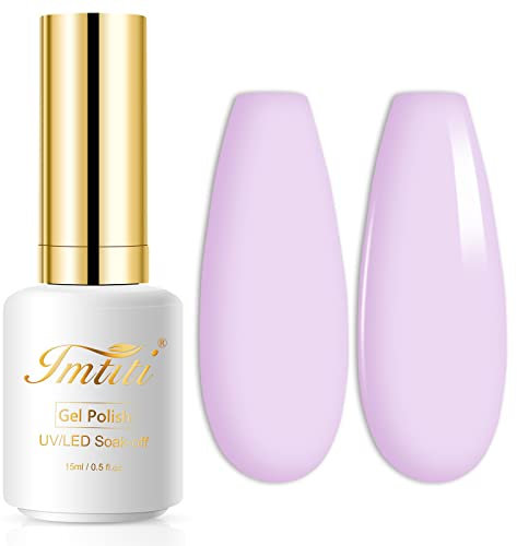 Gel Nail Polish, 1 Pcs 15ml lavender purple gel nail polish Color Soak Off Gel Polish Nail Art Manicure Salon DIY Nail Lamp Gel Nail Design Decoration at Home