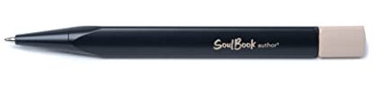 Soulbook Drehkugelschreiber, dreikant – Aluminium-Kugelschreiber wiederauffüllbar – für Rechts- & Linkshänder – Schwarz