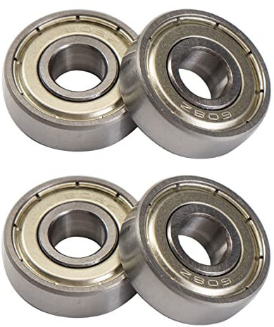 4 Pièces 608 ZZ Roulements à Billes roller Roulements Longboard Roulements à roulettes Convient pour ABEC Utilisé pour les patins les planches à roulettes les scooters（8 mm x 22 mm x 7 mm）