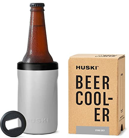 Huski Enfriador de cerveza 2.0 | Soporte para latas y botellas de | Acero inoxidable de grado marino con triple aislamiento | Abridor desmontable 3 en 1 | Funciona como vaso | El mejor