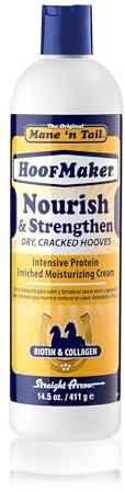 Mane 'n Tail Hoofmaker Hand & Nail Therapy (14.5 Oz) – Fragrance-Free, Biotin & Collagen-Enriched Moisturizing Cream for Strengthening Hooves & Promoting Healthy Growth